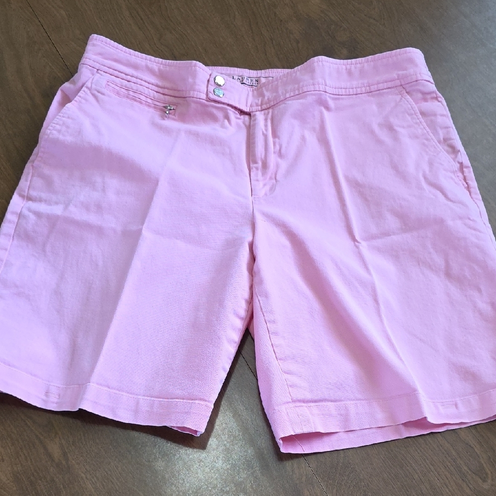 Ralph Lauren Light Pink Women's Bermudas Shorts Size 12 Spring‎ Summer Cotton